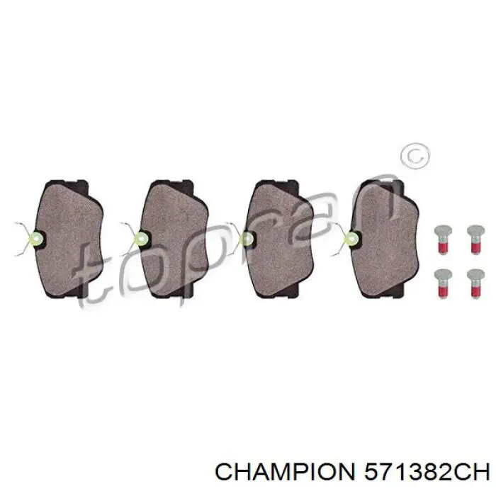 571382CH Champion колодки гальмівні передні, дискові
