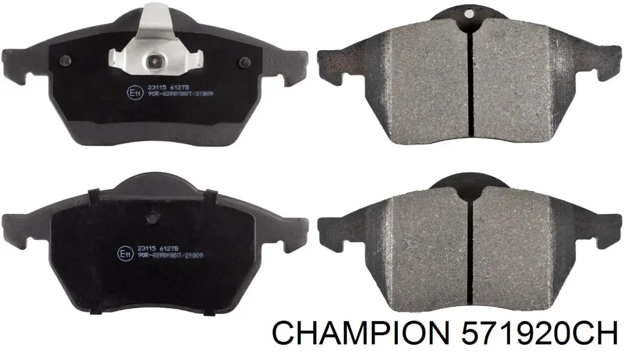 Передні тормозні колодки 571920CH Champion