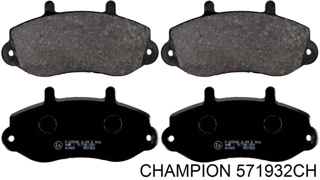 Гальмівні колодки Champion 571932CH ціна, від 19.81 USD