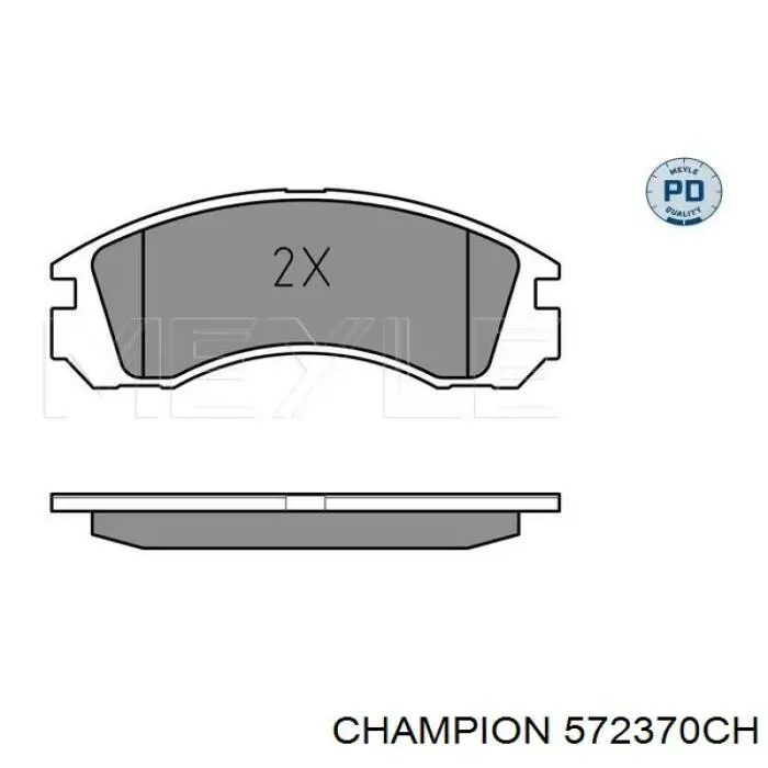 Гальмівні колодки Champion 572370CH ціна, від 24.14 USD