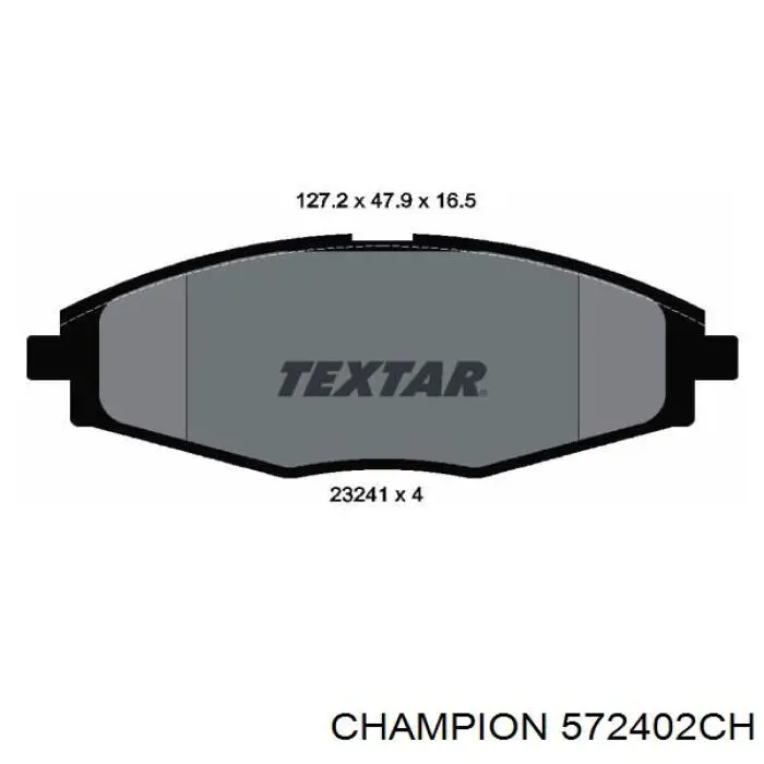 572402CH Champion Передні гальмівні колодки