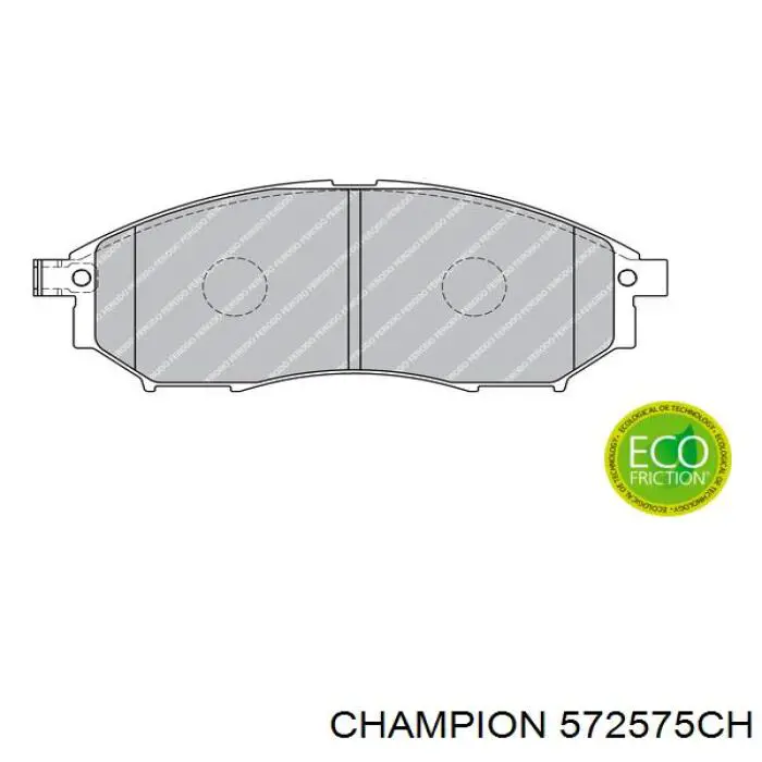 572575CH Champion колодки гальмівні передні, дискові