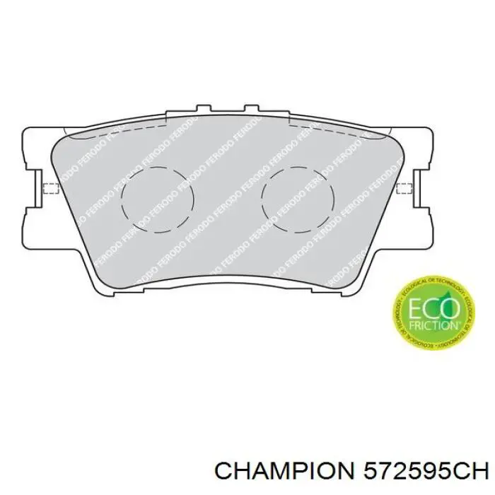 Задні гальмівні колодки 572595CH Champion