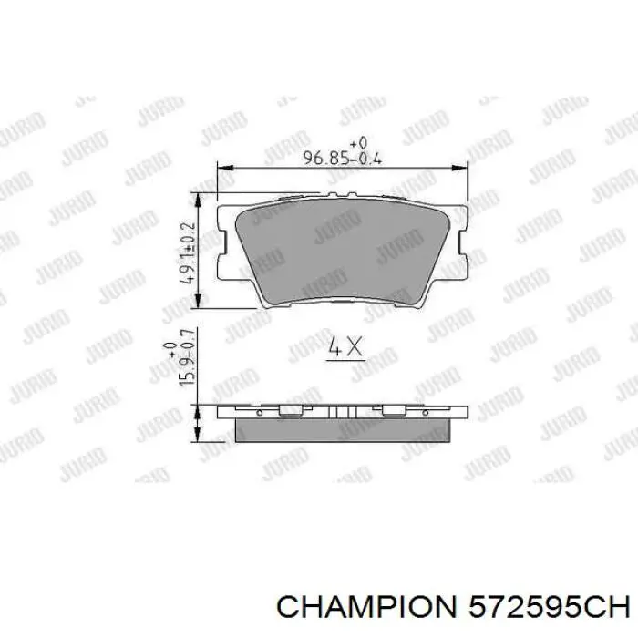 Задні дискові колодки Champion 572595CH