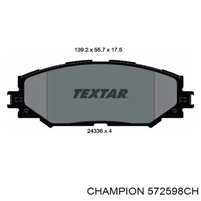 572598CH Champion колодки гальмівні передні, дискові