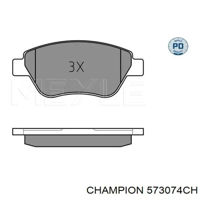 Гальмівні колодки Champion 573074CH ціна, від 19.00 USD
