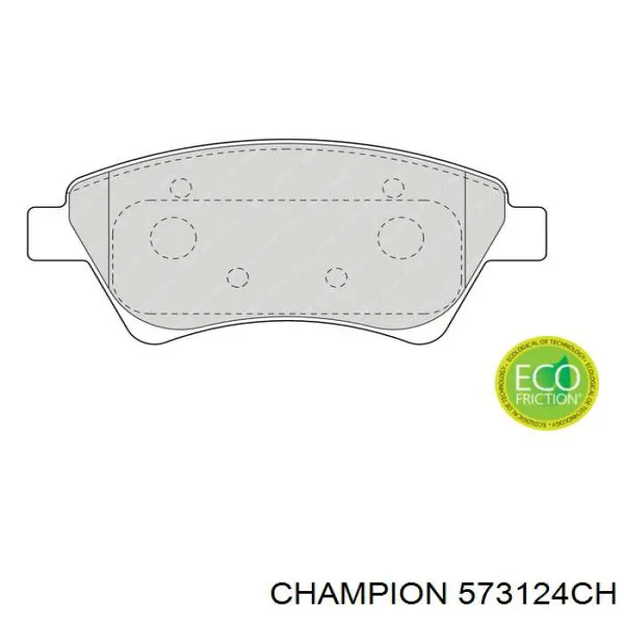 Гальмівні колодки Champion 573124CH ціна, від 21.54 USD
