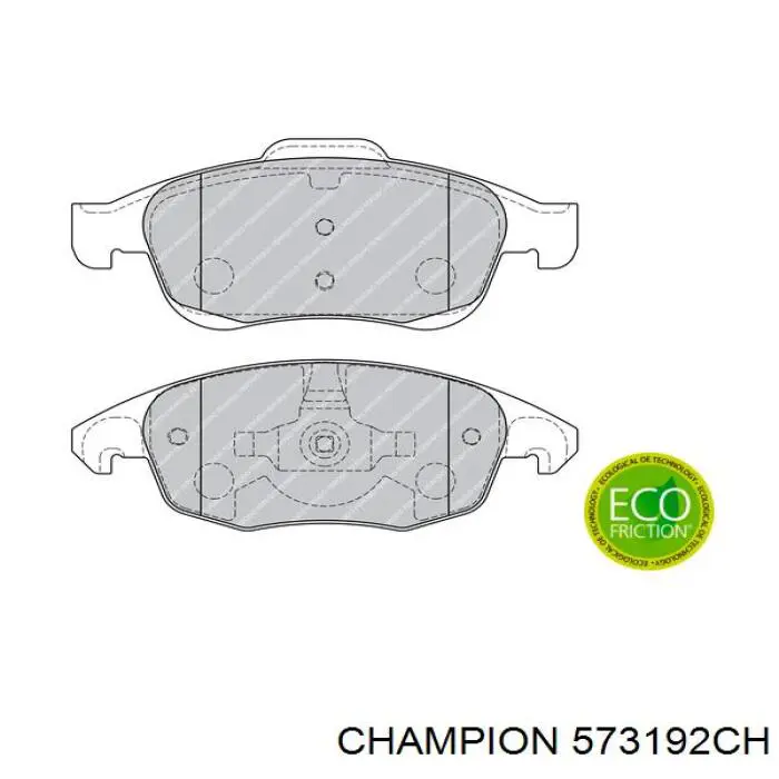 573192CH Champion колодки гальмівні передні, дискові