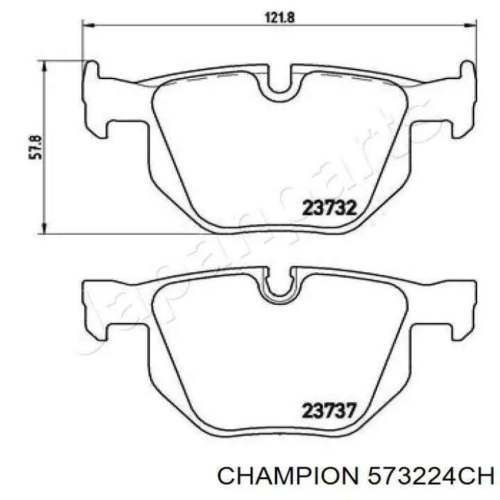 Купити 573224CH Champion Задні колодки