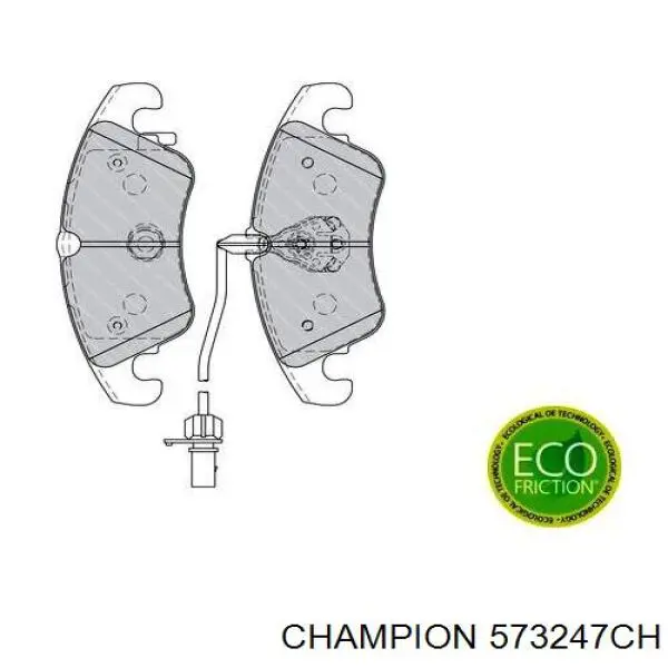 Купити 573247CH Champion Колодки гальмівні передні, дискові