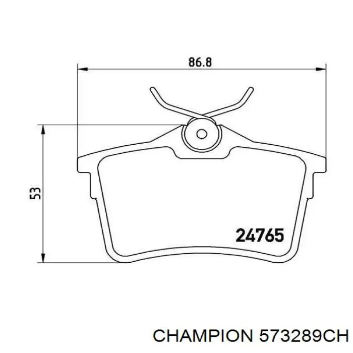 Задні гальмівні колодки Champion 573289CH ціна, від 15.49 USD