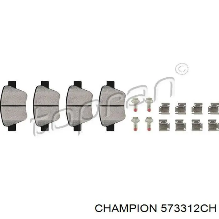 Задні гальмівні колодки Champion 573312CH ціна, від 17.80 USD