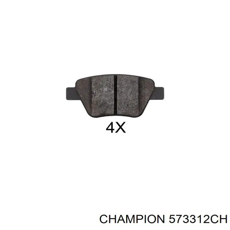 Задні гальмівні колодки 573312CH Champion
