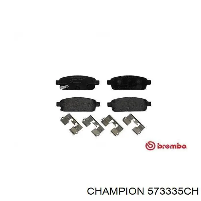 573335CH Champion Колодки гальмівні задні, дискові