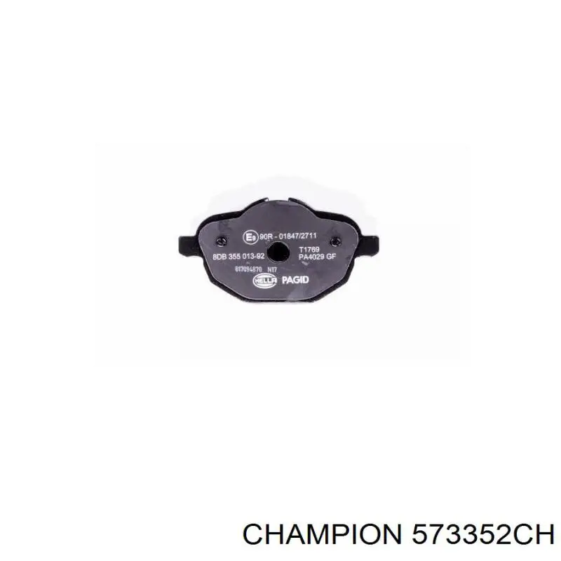 573352CH Champion Колодки гальмівні задні, дискові