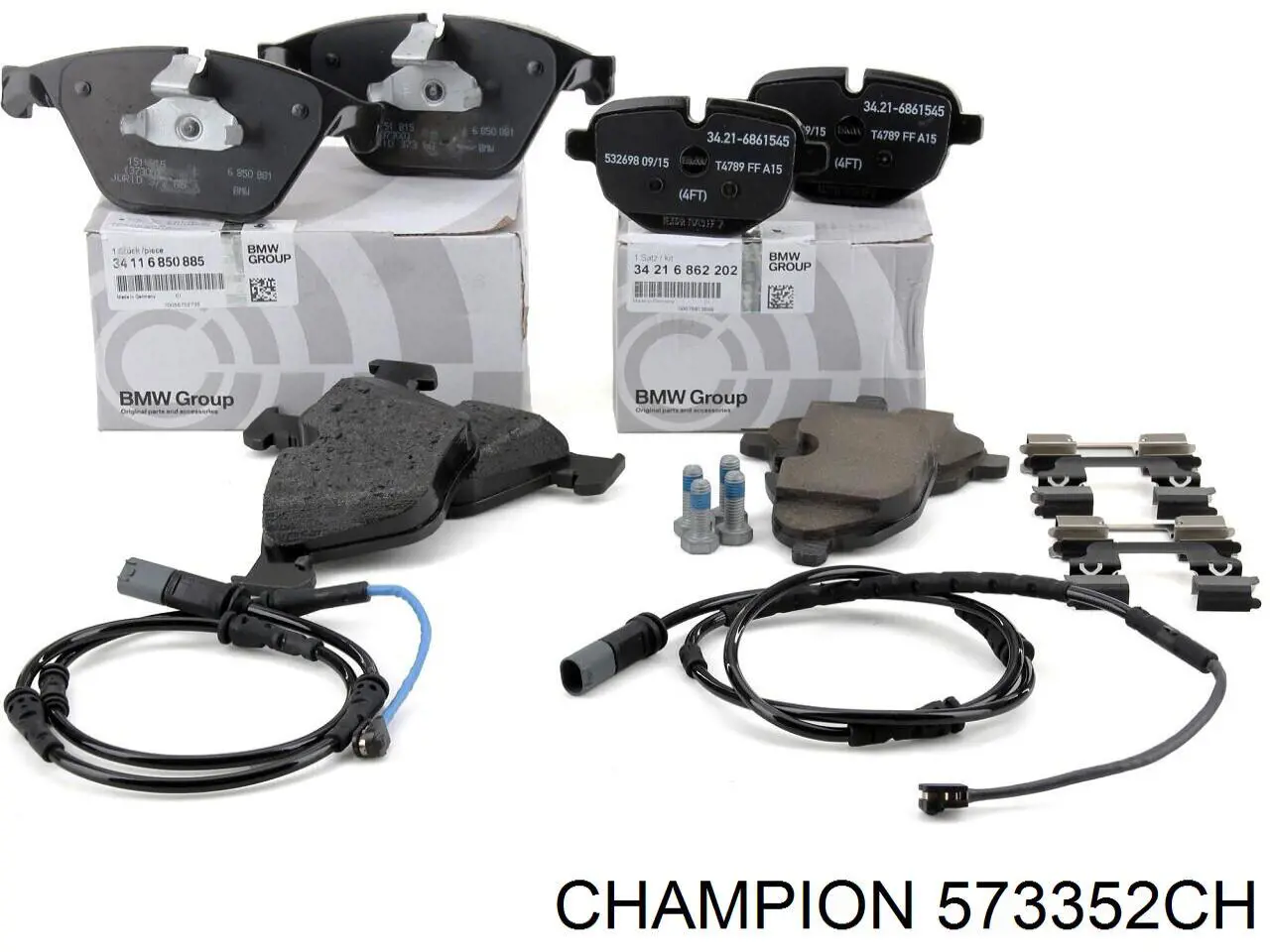 Задні гальмівні колодки Champion 573352CH ціна, від 25.20 USD