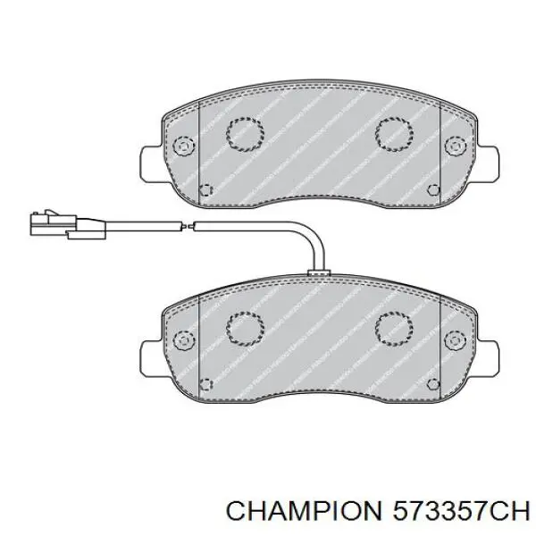 573357CH Champion колодки гальмівні передні, дискові