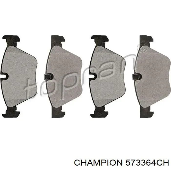 Передні тормозні колодки 573364CH Champion
