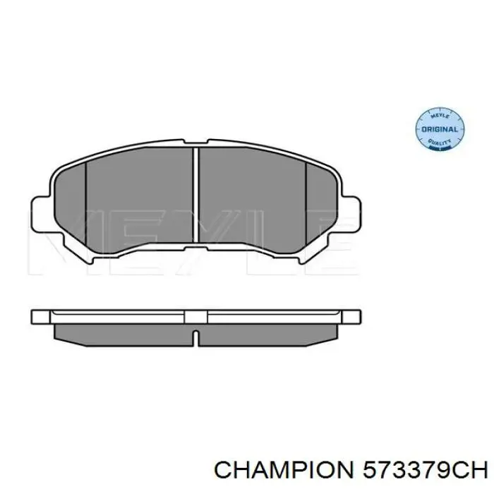573379CH Champion колодки гальмівні передні, дискові