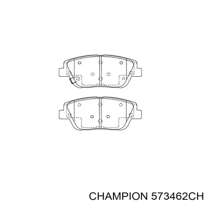 573462CH Champion колодки гальмівні передні, дискові