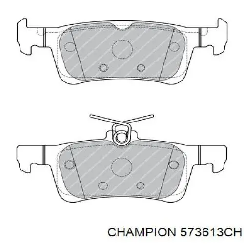 Колодки гальмові задні, дискові 573613CH Champion