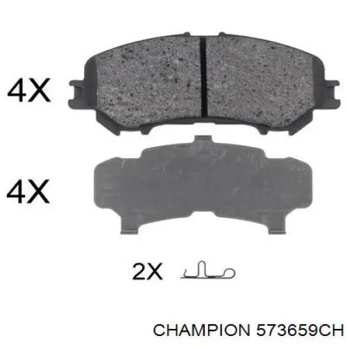 Купити 573659CH Champion Колодки гальмівні передні, дискові