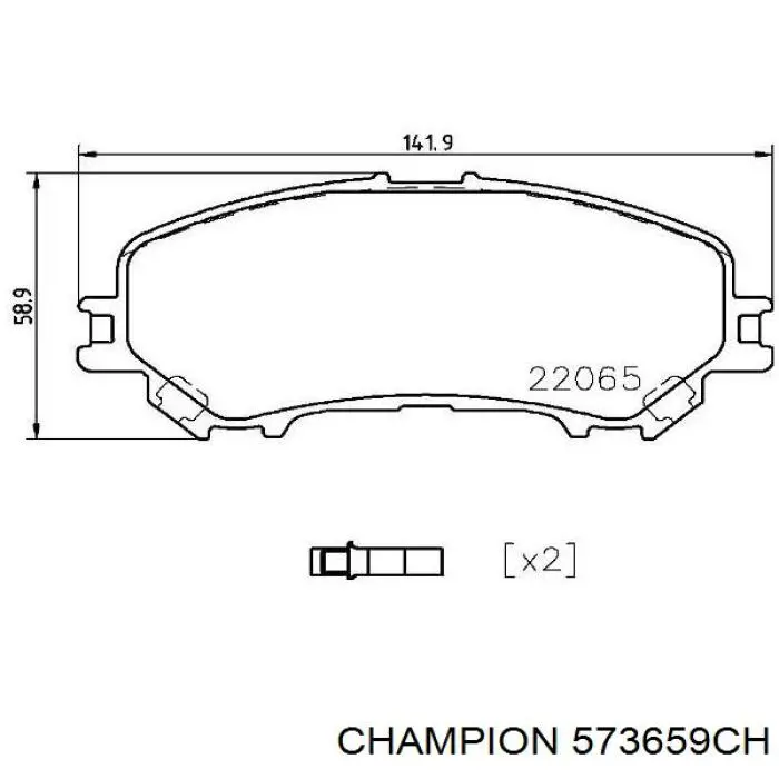 573659CH Champion Передні гальмівні колодки