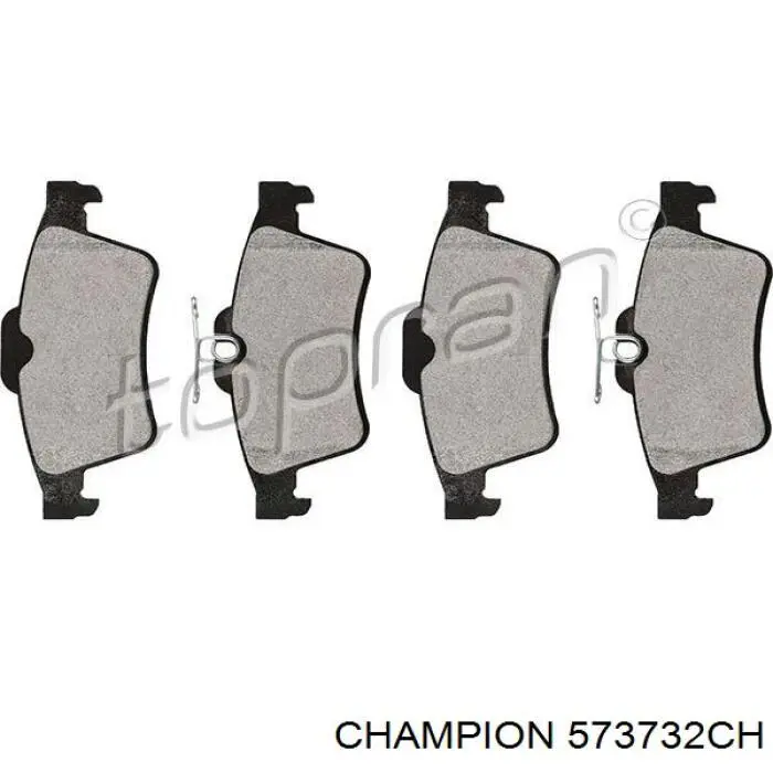 573732CH Champion колодки гальмові задні, дискові