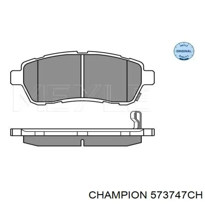 Колодки гальмівні передні, дискові 573747CH Champion