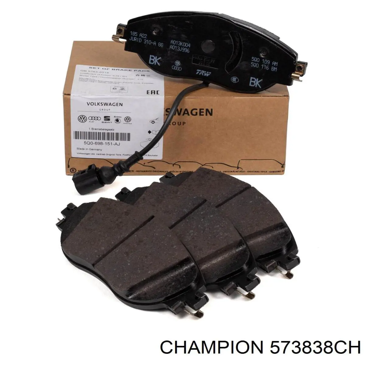 Гальмівні колодки Champion 573838CH ціна, від 39.39 USD