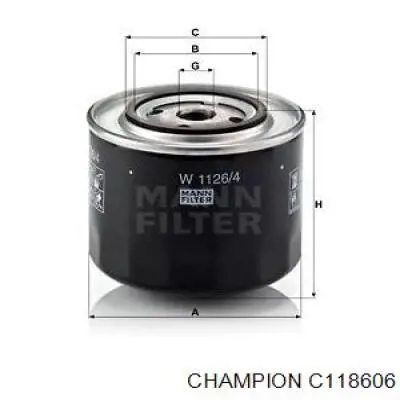 Масляний фільтр двигуна Champion C118606 ціна, від 7.60 USD