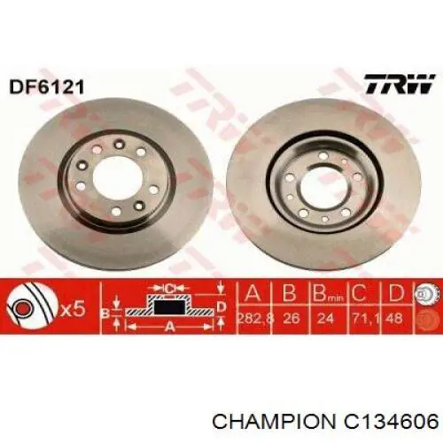 Масляний фільтр C134606 Champion
