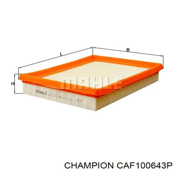 Купити CAF100643P Champion Автомобільний фільтр повітря