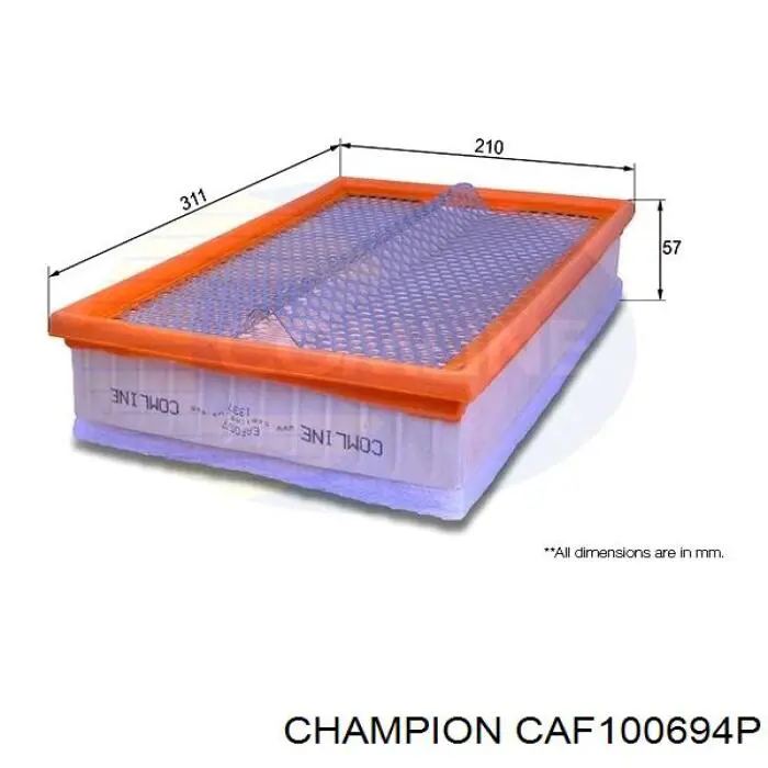 Повітряний фільтр CAF100694P Champion