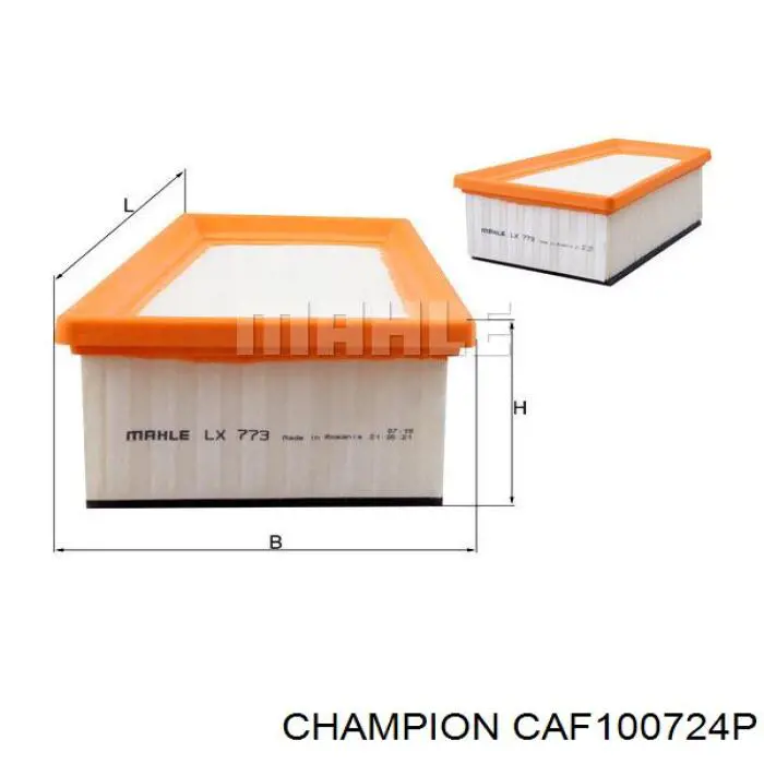 Елемент повітряного фільтра Champion CAF100724P ціна, від 5.85 USD