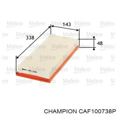 Фільтр повітряний Champion CAF100738P