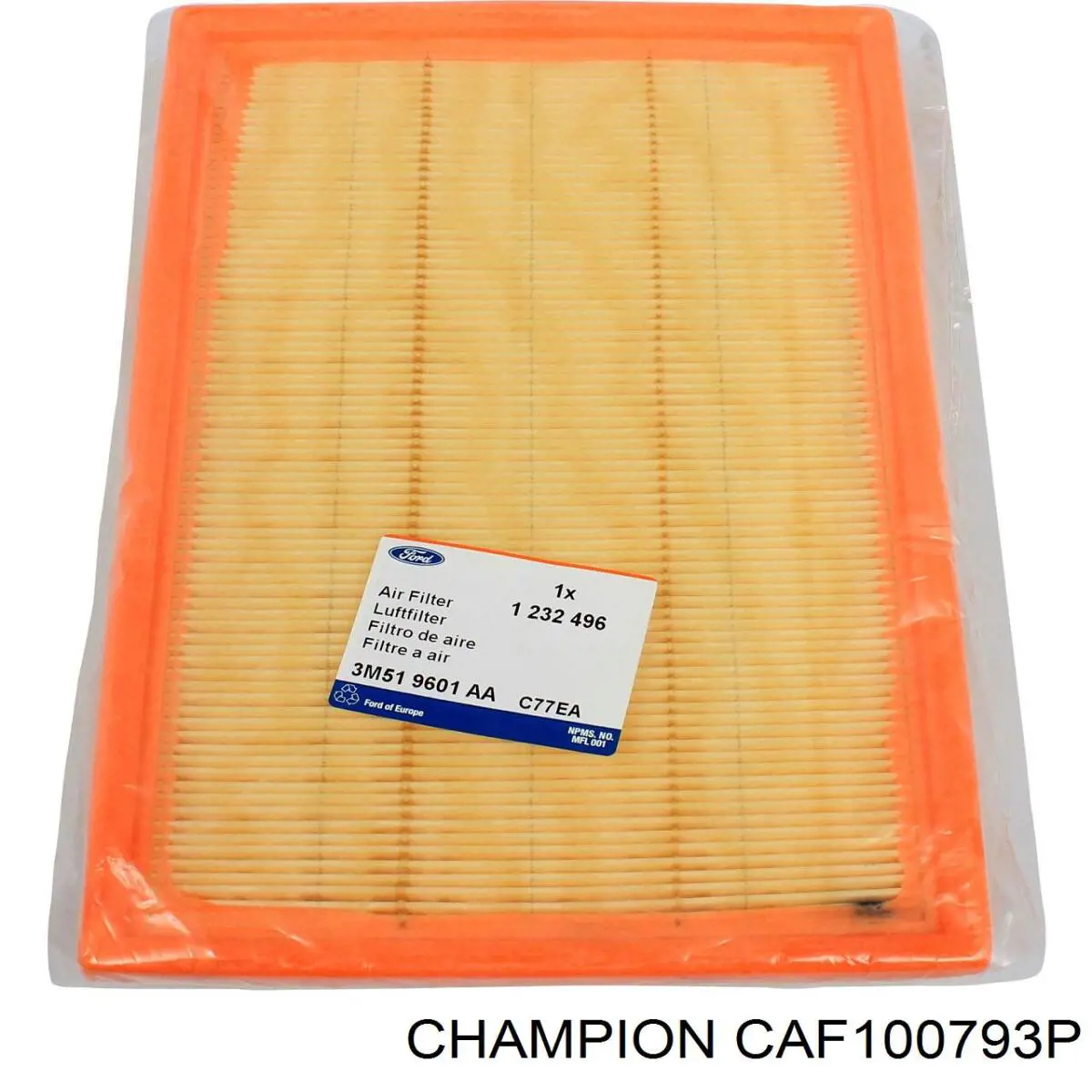 Елемент повітряного фільтра Champion CAF100793P ціна, від 4.23 USD