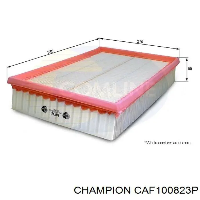 CAF100823P Champion Повітряний фільтр двигуна