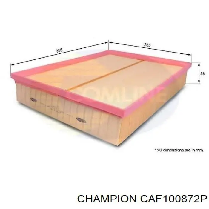 Купити CAF100872P Champion Автомобільний фільтр повітря