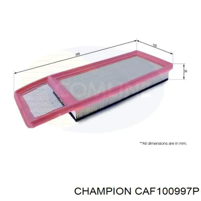 Купити CAF100997P Champion Автомобільний фільтр повітря