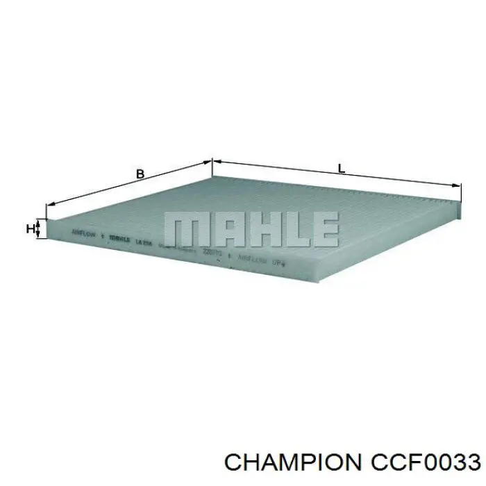 CCF0033 Champion фільтр салону