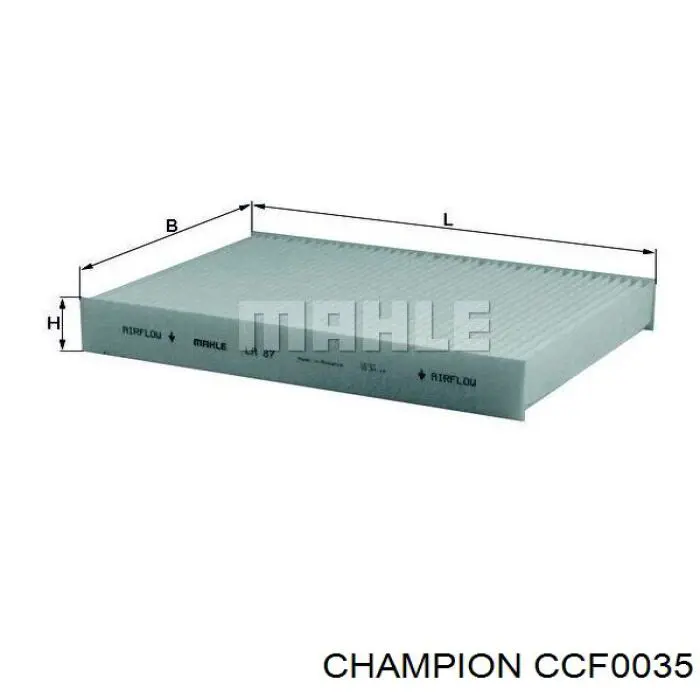 Фільтр салону CCF0035 Champion