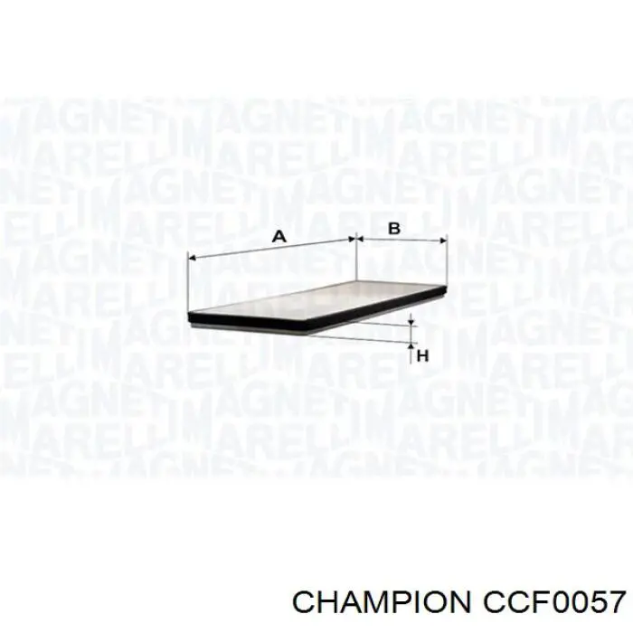 Купити CCF0057 Champion Фільтр салону вугільний