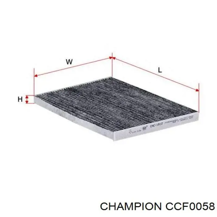 Фільтр салону CCF0058 Champion