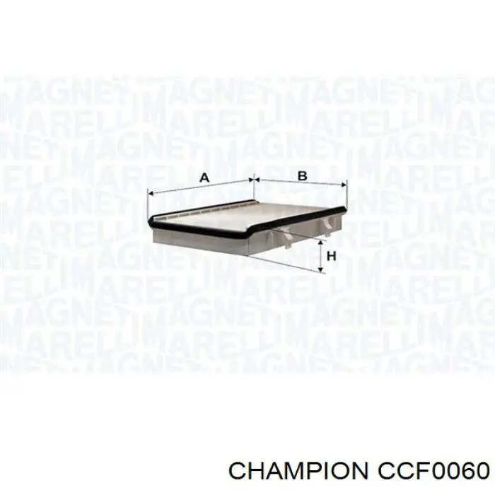 Фільтр салону CCF0060 Champion