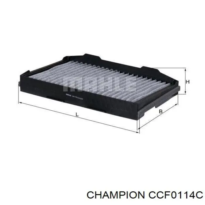 Купити CCF0114C Champion Фільтр салону вугільний