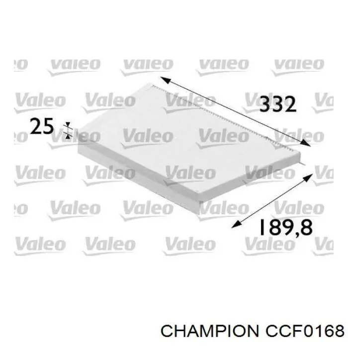 Повітряний фільтр салону Champion CCF0168