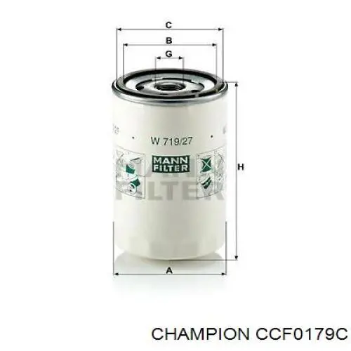 Фільтр салону CCF0179C Champion