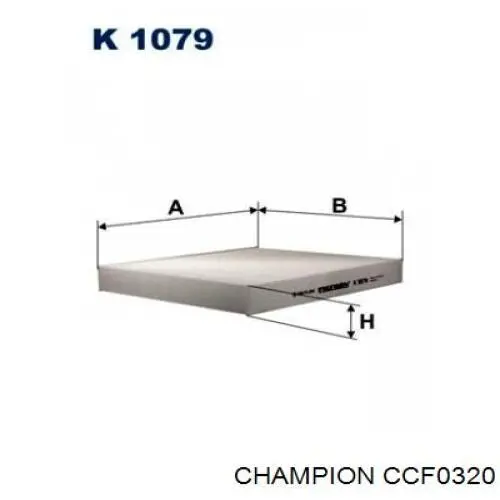 Купити CCF0320 Champion Фільтр салону вугільний