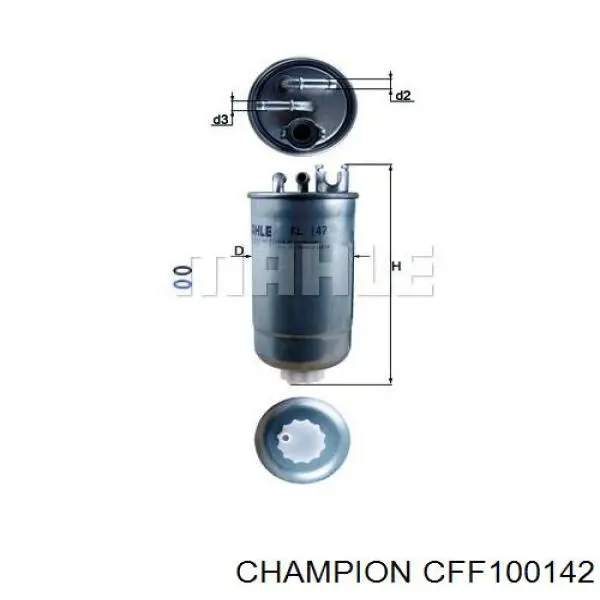 CFF100142 Champion фільтр паливний